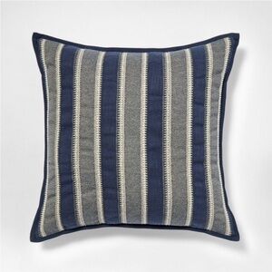 2!!!! STUDIO MCGEE NWT vertical stripe pillow -navy/green/cream -20”